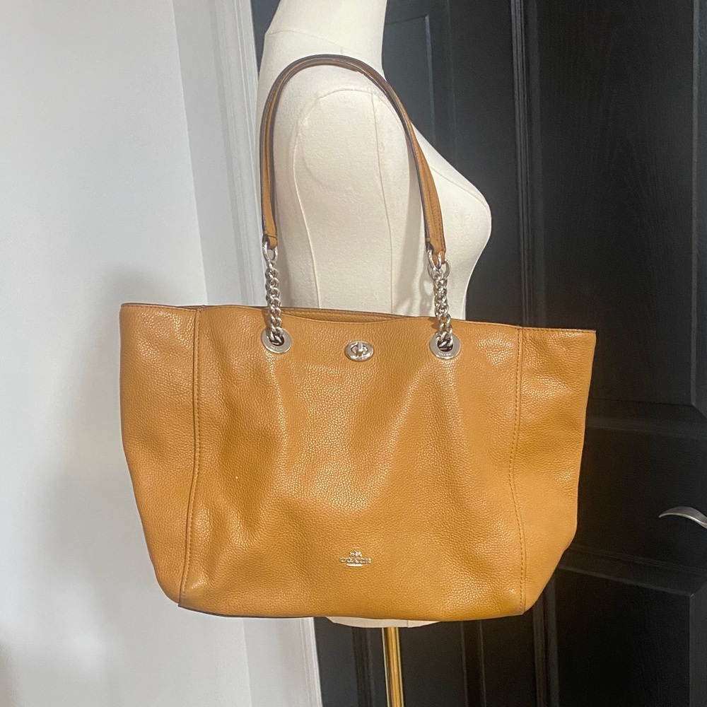 Coach Caramel Leather Tote Bag